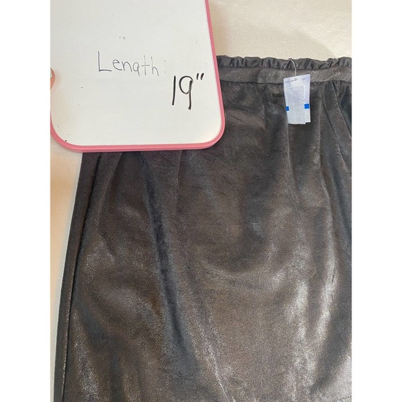 Coco & Jaimeson Faux Suede Black Metallic Skirt new with tags size XL - Picture 3 of 7